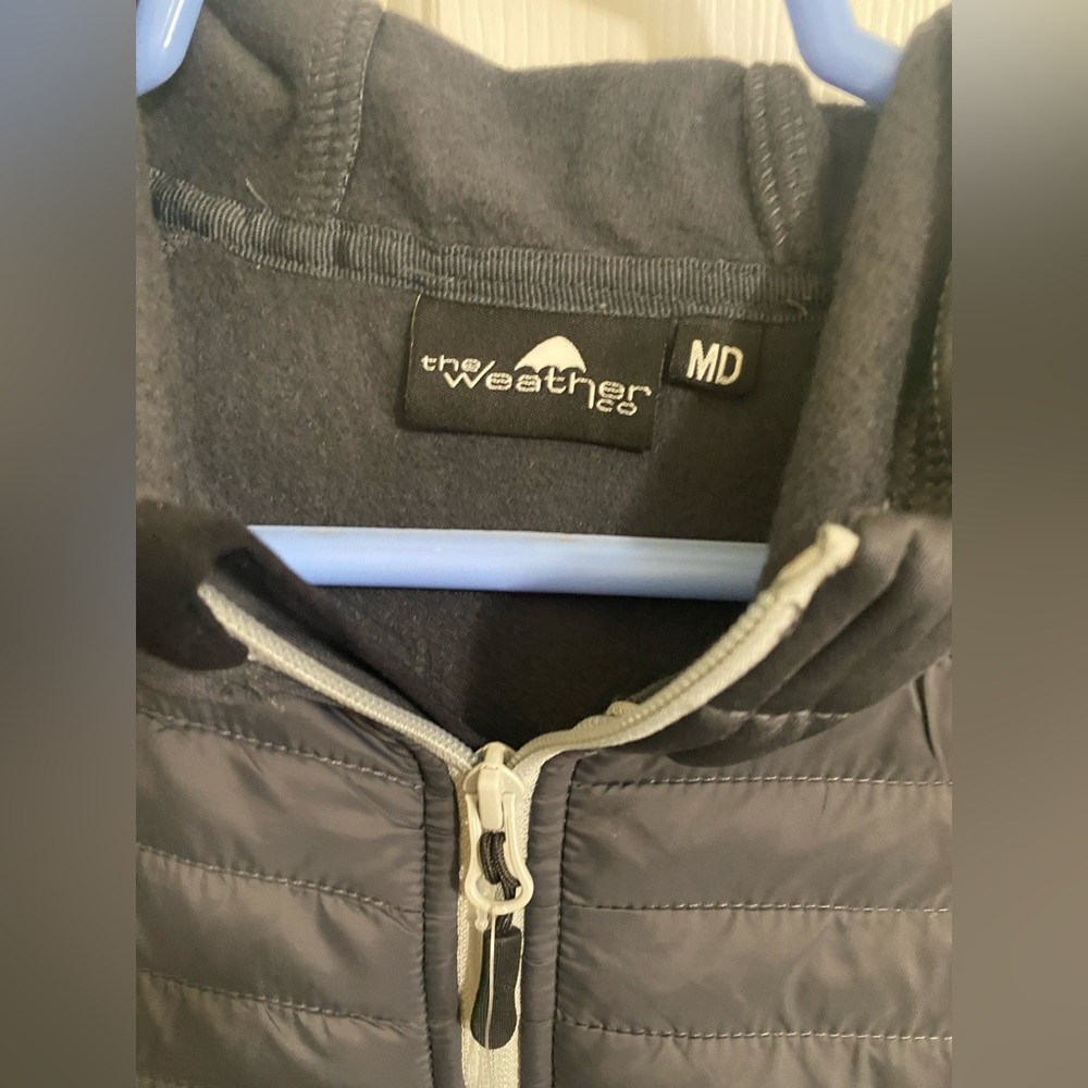THE WEATHER CO. WOMENS Black and Gray Hooded Jacket - Picture 7 of 15